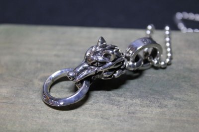 画像3: 銀狼頭  Wolf Head Pendant・隻眼ウルフヘッドペンダント（受注生産品・Built to Order Products）