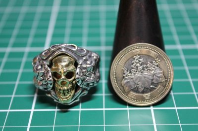 画像3: 銀生死髑髏輪　Dead or Alive Ring(Brass)・デッドorアライブリング（受注生産品・Built-to-order products）