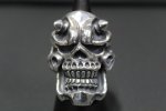 画像1: 銀般若髑髏輪　般若バルスカルリング・Hannyabal Skull Ring ・ Type1  （受注生産品・Built to Order Products） (1)
