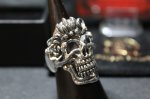 画像5: 銀麗刻牌髑髏輪　Queen of Hearts Judith Skull Ring （受注生産品・Built-to-order products） (5)