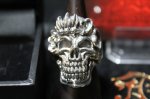 画像2: 銀麗刻牌髑髏輪　Queen of Hearts Judith Skull Ring （受注生産品・Built-to-order products） (2)