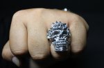 画像16: 銀麗刻牌髑髏輪　Queen of Hearts Judith Skull Ring （受注生産品・Built-to-order products） (16)