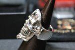 画像4: 銀命刻牌髑髏輪　Ace of Spades Rage Skull Ring （受注生産品・Built-to-order products） (4)