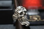 画像5: 銀命刻牌髑髏輪　Ace of Spades Rage Skull Ring （受注生産品・Built-to-order products） (5)