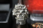 画像1: 銀麗刻牌髑髏輪　Queen of Hearts Judith Skull Ring （受注生産品・Built-to-order products） (1)