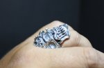 画像14: 銀勲刻牌髑髏輪　Jack of Clubs Skull Ring （受注生産品・Built-to-order products） (14)