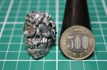 画像8: 銀勲刻牌髑髏輪　Jack of Clubs Skull Ring （受注生産品・Built-to-order products） (8)