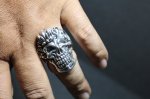 画像12: 銀麗刻牌髑髏輪　Queen of Hearts Judith Skull Ring （受注生産品・Built-to-order products） (12)