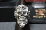 画像2: 銀命刻牌髑髏輪　Ace of Spades Rage Skull Ring （受注生産品・Built-to-order products） (2)