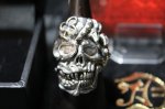 画像2: 銀勲刻牌髑髏輪　Jack of Clubs Skull Ring （受注生産品・Built-to-order products） (2)