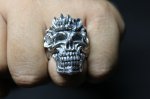 画像17: 銀麗刻牌髑髏輪　Queen of Hearts Judith Skull Ring （受注生産品・Built-to-order products） (17)