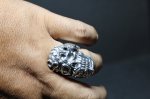 画像15: 銀勲刻牌髑髏輪　Jack of Clubs Skull Ring （受注生産品・Built-to-order products） (15)