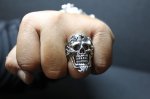 画像10: 銀命刻牌髑髏輪　Ace of Spades Rage Skull Ring （受注生産品・Built-to-order products） (10)