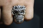 画像21: 銀覇刻牌髑髏輪　King of Diamonds Julius Caesar Skull Ring （受注生産品・Built-to-order products） (21)