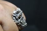 画像16: 銀覇刻牌髑髏輪　King of Diamonds Julius Caesar Skull Ring （受注生産品・Built-to-order products） (16)