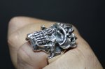 画像17: 銀覇刻牌髑髏輪　King of Diamonds Julius Caesar Skull Ring （受注生産品・Built-to-order products） (17)