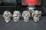 画像1: 銀騎士刻牌髑髏輪　Trump Skull Ring（４set/受注生産品・Built-to-order products） (1)