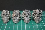 画像18: 銀麗刻牌髑髏輪　Queen of Hearts Judith Skull Ring （受注生産品・Built-to-order products） (18)