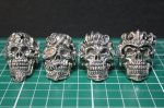 画像22: 銀覇刻牌髑髏輪　King of Diamonds Julius Caesar Skull Ring （受注生産品・Built-to-order products） (22)