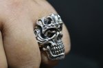 画像19: 銀覇刻牌髑髏輪　King of Diamonds Julius Caesar Skull Ring （受注生産品・Built-to-order products） (19)