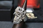 画像4: 銀覇刻牌髑髏輪　King of Diamonds Julius Caesar Skull Ring （受注生産品・Built-to-order products） (4)