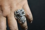 画像11: 銀覇刻牌髑髏輪　King of Diamonds Julius Caesar Skull Ring （受注生産品・Built-to-order products） (11)