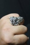 画像12: 銀覇刻牌髑髏輪　King of Diamonds Julius Caesar Skull Ring （受注生産品・Built-to-order products） (12)