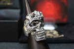 画像6: 銀覇刻牌髑髏輪　King of Diamonds Julius Caesar Skull Ring （受注生産品・Built-to-order products） (6)