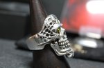 画像11: 銀命刻牌髑髏輪　Ace of Spades Rage Skull Ring ・with gemstone（受注生産品・Built-to-order products） (11)