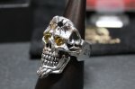 画像5: 銀命刻牌髑髏輪　Ace of Spades Rage Skull Ring ・with gemstone（受注生産品・Built-to-order products） (5)