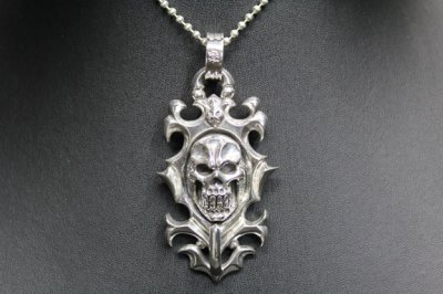 画像1: 銀皇帝盾髑髏　インペリアルシールドスカルペンダント・Imperial Shield Skull Pendant （受注生産品・Built to Order Products）