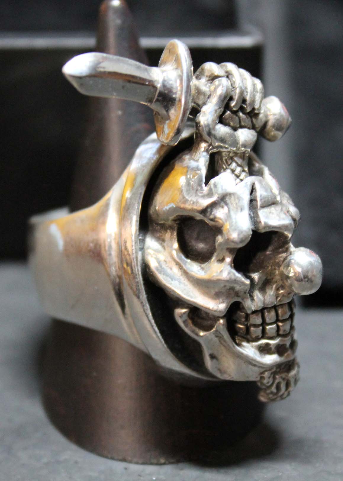 銀戦闘民族髑髏輪 トライブスカルリング・TRIBE Skull Ring（完全 