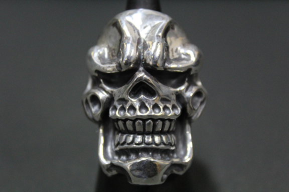 銀般若髑髏輪 般若バルスカルリング・Hannyabal Skull Ring ・ Type2